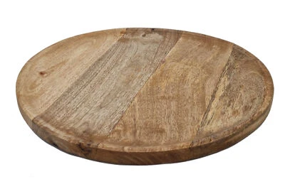 Mango Holz Tablett massiv - 38 cm - Deko Obst Schale Servier Kerzen Teller rund - Bild 1 von 2