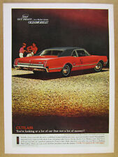 1966 Oldsmobile Olds Cutlass Sports Coupe red & black car photo vintage print Ad