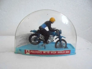 MODELLO MOTO-"BAJA" HARLEY DAVIDSON MT 10 - POLITOYS -VINTAGE MX-MOTOCROSS EPOCA - Foto 1 di 3