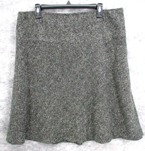 George Women's Skirt 18 Flowy A-Line Business Career Side Zip Lined Gray Flared - Picture 1 of 11