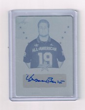 2019 LEAF ALL AMERICAN BOWL BRYCE BENHART NEBRASKA CYAN PLATE AUTO RC#TA-BB1 1/1
