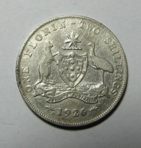 1926 Australian Sterling Silver Florin - Picture 1 of 2
