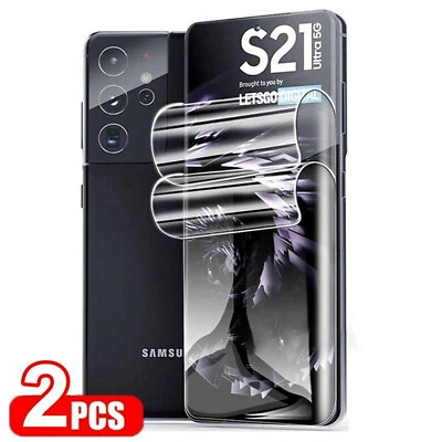 2 упаковки для Samsung S21/S24/S23 FE/S25 ультра полный чехол протектор экрана гидрогель - Изображение 1 из 4