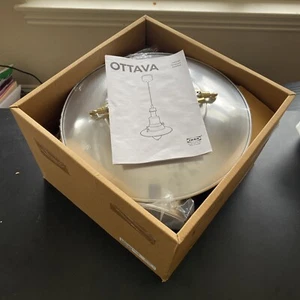 IKEA Ottava Light Pendant Lamp 16884 Silver Aluminum Brass 701.485.31 New - Picture 1 of 7
