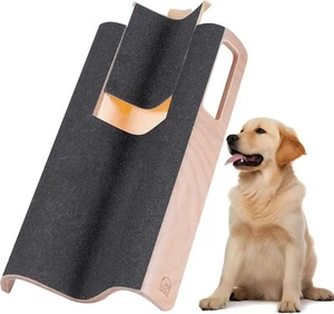 M-Shaped Dog Scratch Pad for Nails with Treat L, Original wood color, black - Picture 1 of 6