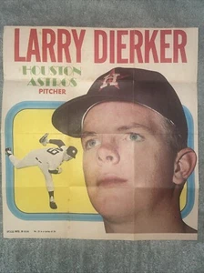 1970 Topps Pin-Up 9x9.5 Poster Larry Dierker #15 Houston Astros - VG - Picture 1 of 5