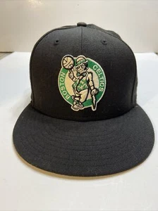Boston Celtics New Era Kappe Mütze schwarz 59Fifty Größe 7 1/4 flache Krempe. EB52 - Bild 1 von 7