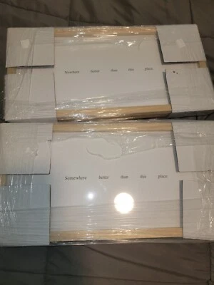 Par de nuevos marcos de fotos de madera 8x15 citados mensaje obra de arte galería Foto 1 de 4