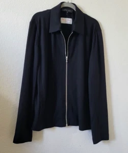 -$595 New Rag & Bone Men's Black Melrose Japanese Wool Zip Jacket. Size Large - Picture 1 of 9