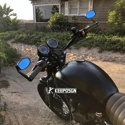 Par de espejos retrovisores antideslumbrantes de barra de 7/8" para Triumph Bonneville Street Triple Bobber Foto 1 de 4