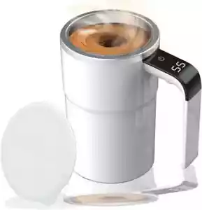 380ML Selbstrührender Becher mit Deckel Kaffeetasse Rührbecher Selbstrührende DE - Bild 1 von 16