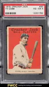 1915 Cracker Jack Ty Cobb #30 PSA 4 VGEX