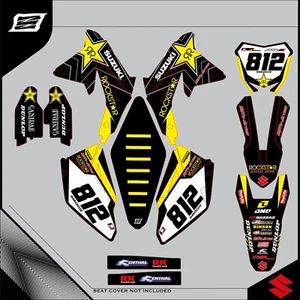 Kit Grafiche SUZUKI Adesivi In Crystal Rockstar Rmz 450 08 17  - Picture 1 of 1