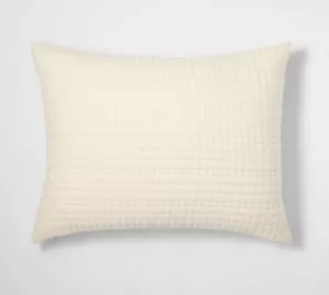 Casaluna  Lyocell Cotton Blend King Pillow  Sham Natural Cream new - Picture 1 of 7