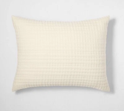 Casaluna  Lyocell Cotton Blend King Pillow  Sham Natural Cream new - Image 1 of 4