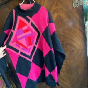 Vintage 80s Graphic Bright Jumper Size XL - Picture 1 of 4