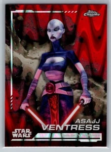 2024 Topps Chrome Star Wars Asajj Ventress Red Blaster Raywave Refractor #136 - Picture 1 of 1