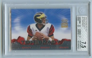 2000 Pacific Crown Royale #2 Tom Brady Rookie Royalty BGS 7.5 NEAR MINT+ - Picture 1 of 2