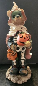 8" Oso En Halloween Disfraz Estatuilla Truco o Trato Calabaza Esqueleto Decoración - Imagen 1 de 3