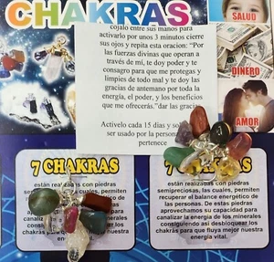 7 CHAKRA AMULETO DE CUARZOS PARA LA SUERTE Y PROTECCION ISTRUZIONI INCLUSED - Foto 1 di 3