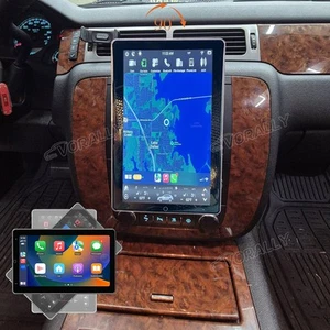 10.1" Rotated CarPlay Android Radio GPS For 2007-2014 Chevrolet Tahoe Suburban - Picture 1 of 24