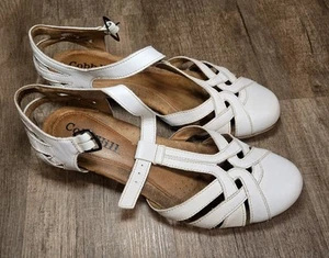 Sandalia Rockport Cobb Hill Aubrey Mujer 9.5 M Cuero Blanco Correa en T Mary Jane - Imagen 1 de 5