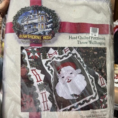 Hawthorne Hill American Pacific Acolchado a Mano Retazos Tirar Pared Colgar Navidad Foto 1 de 4