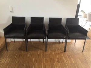 KFF 4x Designer Stühle, TEXAS, LEDER, braun - Bild 1 von 3