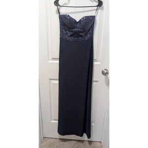 Para mujeres S Azul Marino Correas de Espagueti Vestido de Noche Lentejuelas Baile de graduación Regreso a Casa Formal - Imagen 1 de 8