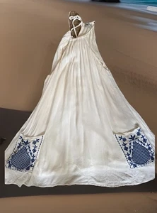 Lulus Dress Womens Large White Halter Swing Pockets Lined Wedding Party Flowy - Picture 1 of 8