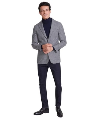 Abrigo Blazer Tommy Hilfiger Para Hombre Calce Moderno Deportivo 46 L Gris Carbón Cuadros Foto 1 de 4
