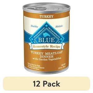 (12 pack) Blue Buffalo Homestyle Recipe Adult Wet Dog Food, Turkey Dinner, 12.5- - Picture 1 of 11