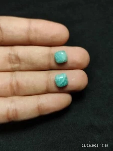 Amazonit Kissen Cabochon 8 x 8 mm Aqua Blau Schmuckstein - Bild 1 von 4