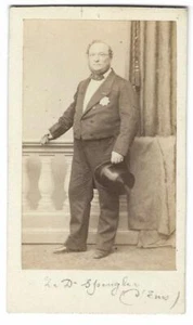 CDV ALBUMINA FOTOGRAFIA PORTRAIT VINTAGE SPENGLER D'EMS - Imagen 1 de 2