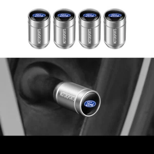 4PCS Metal Car Wheel Tire Air Valve Stem Dust Valve Cap Cover for Ford Silver - Picture 1 of 1