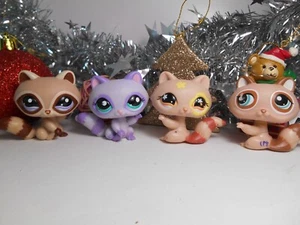 petshop authentic LPS famille raton laveur raccoon #1348 #1989 #583 #1409 noël - Imagen 1 de 13