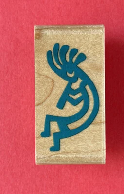 Sello de goma Kokopelli madera sello de goma A2215C Foto 1 de 4