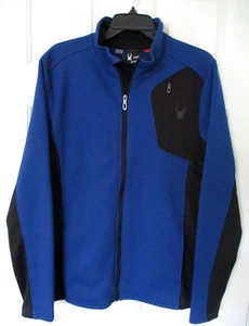 Spyder Mens L/S Royal Blue Full Zip Spring Ski Sweatshirt NWOT - Size Medium - Picture 1 of 4