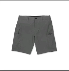 Volcom Men's Malahine Hybrid Short Size 30 Asphalt Black MSRP $72 NWT - Picture 1 of 6