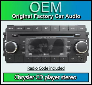 Chrysler Voyager Lettore CD Bluetooth Autoradio,05064925AG Aux IN + Codice Radio - Foto 1 di 4
