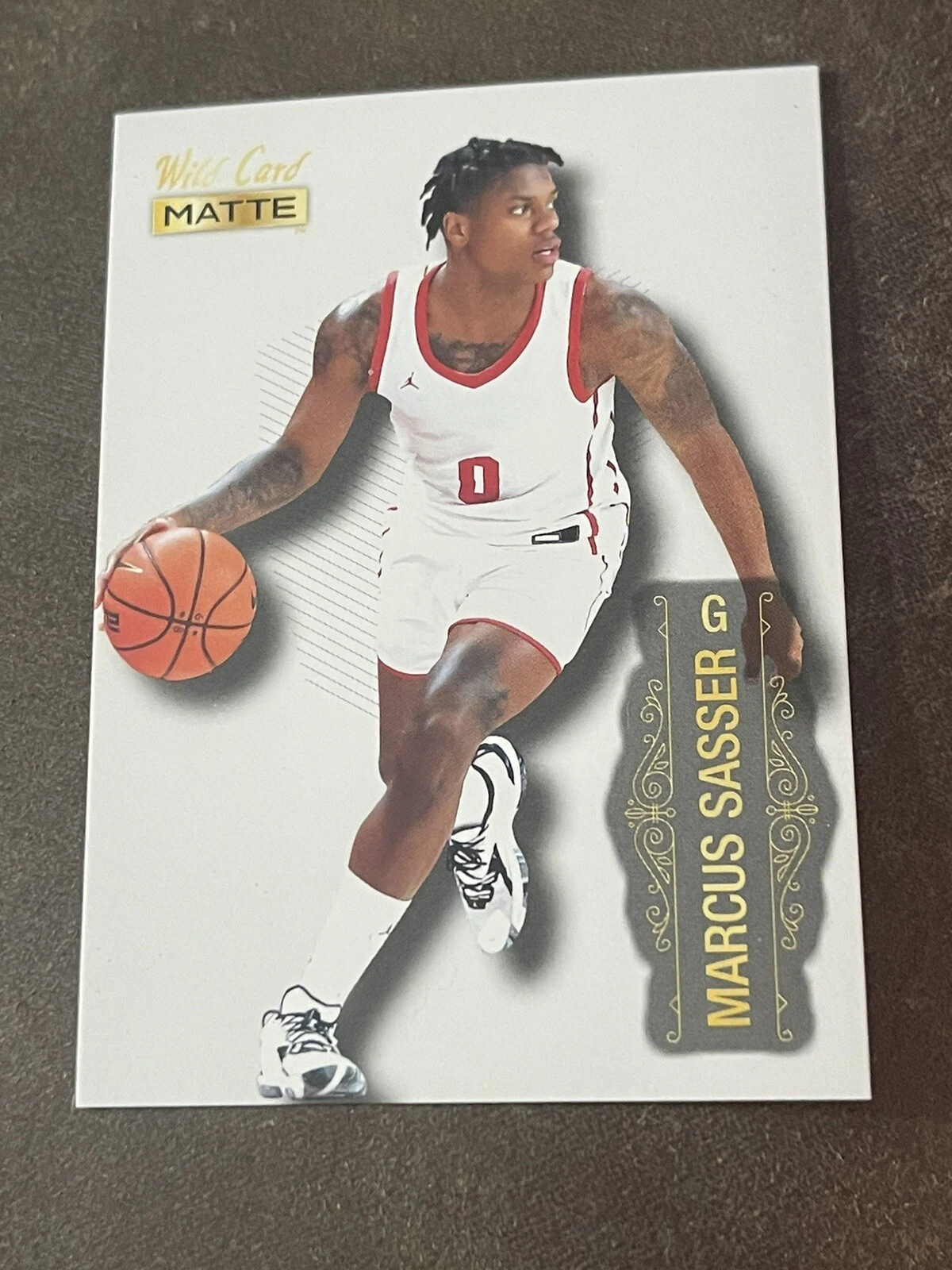 Marcus Sasser, 2022 Wild Card Matte RC White MB-56 Houston Cougars Detroit