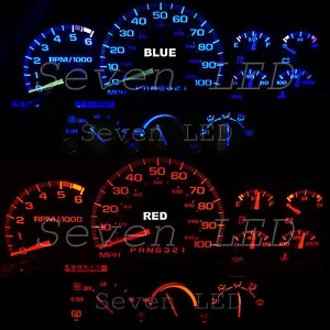 LED KIT for Silverado Tahoe Suburban GMC 95-99 CHEVY CLUSTER + Climate Control - Foto 1 di 11