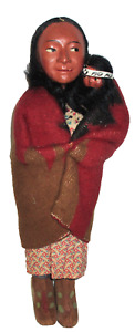Vintage Skookum Bully Good Native American Indian Doll    (F)