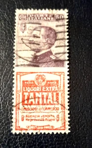 REGNO 1924/5 FRANCOBOLLO PUBBLICITARIO c. 50 TANTAL USATO SENZA PERIZIA - Foto 1 di 2