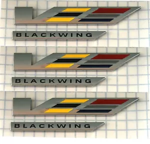 3Pcs Fits for 2020-2024 CT4 CT5 V-Blackwing Emblems 3D Badge V Logo Chrome - Foto 1 di 5