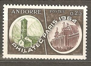 Andorra Fr: single mint stamp, Stamp exhibition PHILATEC, 1964, Mi#182, MNH