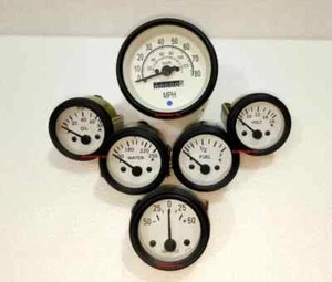 Gauges Kit- 85 mm Speedo + Elec Temp + Oil +Fuel+ Volt +amp WFBB ME - Picture 1 of 3