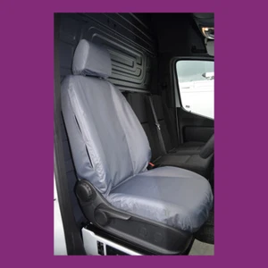 Mercedes-Benz e-Sprinter Van 2020+ Tailored Waterproof Grey Driver Seat Cover - Picture 1 of 2