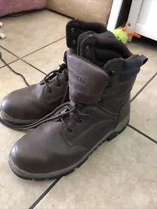 Brahma Men's Steel Toe Safety Work Boots Brown Men's Size 12 - Picture 1 of 7