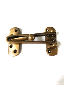 DOOR open protector security latch Solid Brass CATCH Heavy Duty Swing Bar Lock - Picture 1 of 7